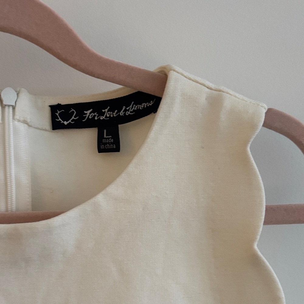 For Love And Lemons Cream Scalloped Mini Dress - Picture 2 of 7